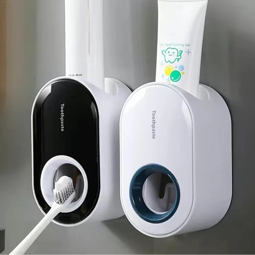 New! Automatic Toothpaste Dispenser White Washable Wall Mounted for Kids Adults